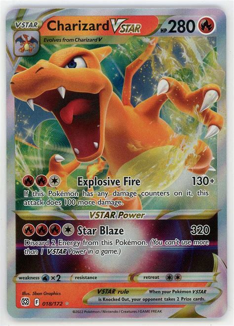 Pokemon Charizard Vstar Brilliant Stars Ultra Rare Nm