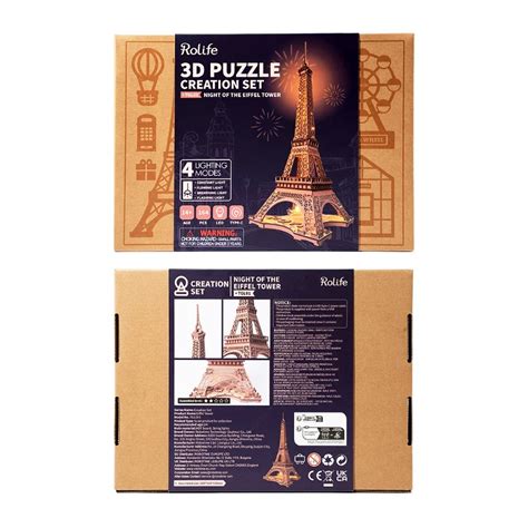 Maquette En Bois Lumineuse Tour Eiffel 53 Cm La Magie Des Automates