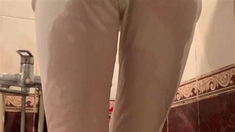 Slender Rose Pee In White Pants And Wetlook Store Of Amateur Clips