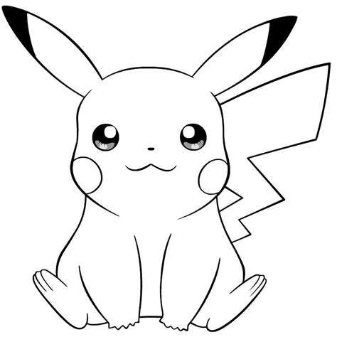 Pikachu Sorride Da Colorare Scarica Stampa O Colora Subito Online