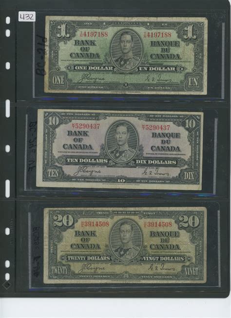 1-1937 one dollar bill, 1-1937 ten dollar bill & 1-1937 twenty dollar ...