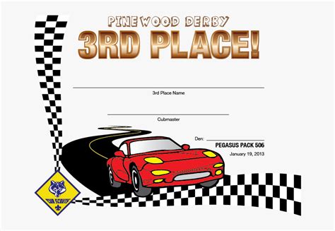 Pinewood Derby Award Certificate Template Just B Cause Pinewood Derby