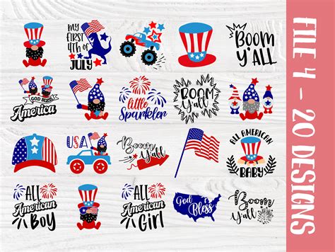 4th Of July Svg Bundle Svg Cut Files Usa Svg Etsy