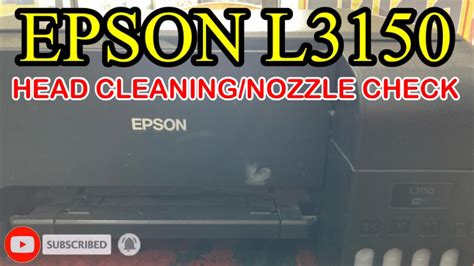 Epson L3150 Head Cleaning Without Pc Or Laptop Youtube