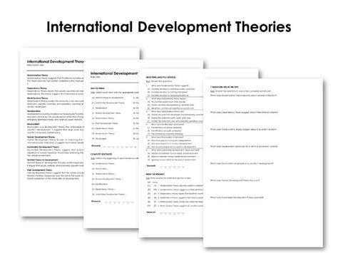 International Development Theories Docx Teaching Resources