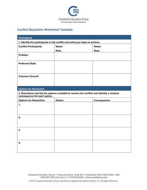 Conflict Resolution Agreement Template PARAHYENA