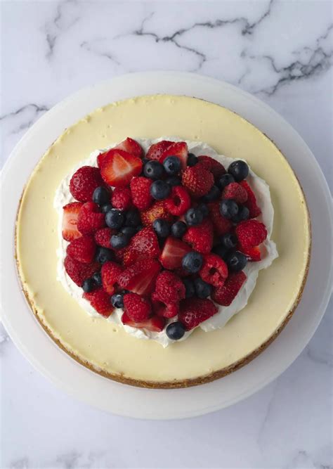 Classic Cheesecake with Fresh Fruit – Nina Kneads to Bake
