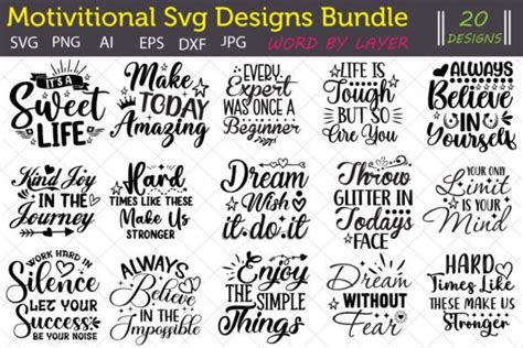 Motivational Svg Bundle Inspirational Graphic By Creative Mass