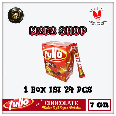 Jual Fullo Stik Full Chocolate Wafer Roll Cokelat 8 Gr Harga Box