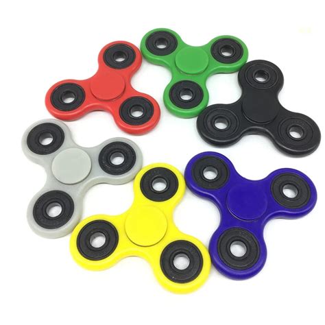 Vinger Spinner Toy Multi Kleur Driehoek Gyro Fidget Plastic EDC Hand