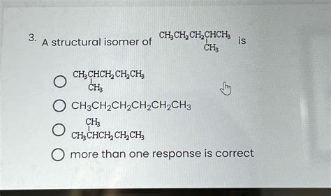 Solved A Structural Isomer Of His Ch Chch Is Ch Ch Chch