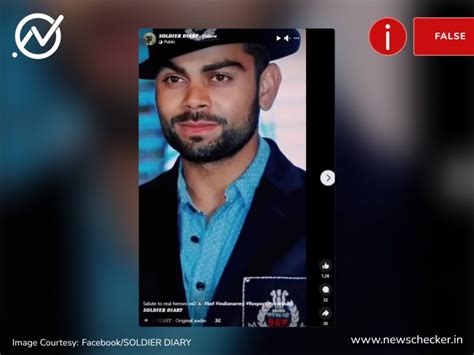 Virat Kohli Not Sacked As Bsf ‘ambassador Viral Post Fake