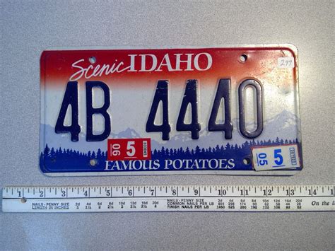 Licenses Plate Scenic Idaho 4b 4440 Famous Potatoes