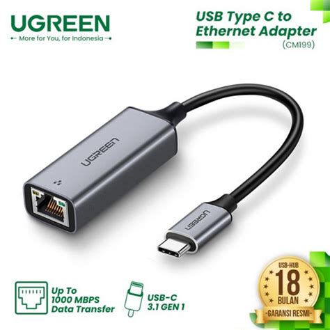 Jual Ugreen Kabel Usb Type C Gigabit To Lan Rj45 Ethernet Network 1000mbps Jakarta Barat