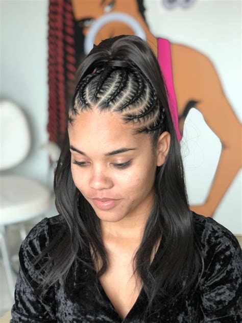 Trança raiz penteado trança Braids for long hair Sleek