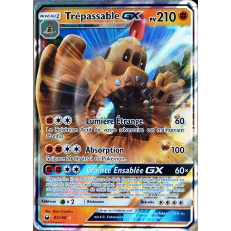 Carte Pokémon 82 168 Trépassable GX SL7 Soleil et Lune Tempête