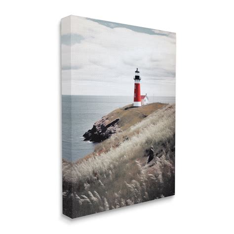 Breakwater Bay Red Lighthouse Landscape Canvas Wall Art By Ray Powers