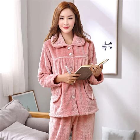 Aliexpress Buy Womens Winter Keep Warm Pajamas M Xl Plus Size