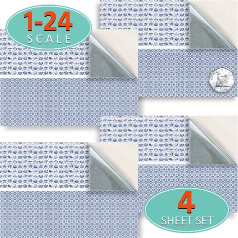 Dolls House Wallpaper Self Adhesive Repositionable Th Scale Vinyl