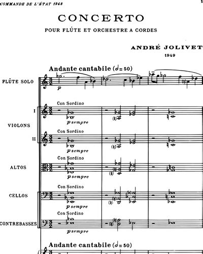 Flute Concerto Full Score Sheet Music By André Jolivet Nkoda Free 7 Days Trial