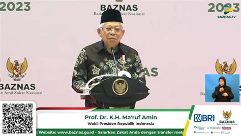 Wapres Dorong Baznas Lebih Berinovasi Untuk Optimalkan Potensi Zakat