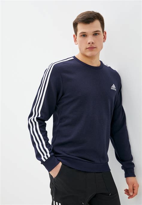 Свитшот adidas M 3S FT SWT, цвет: синий, AD002EMLUEZ2 — купить в ...