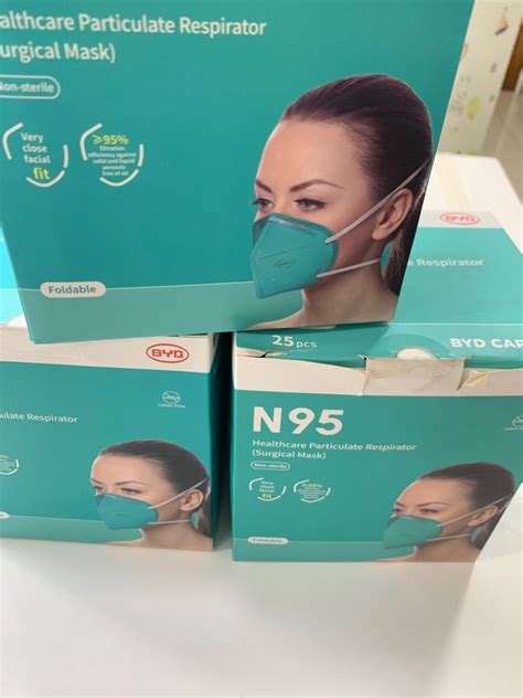 Authentic Byd Care N95 20per Box 25pcs Health And Nutrition Face Masks And Face Shields On Carousell