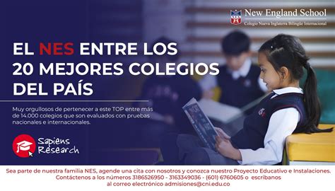 Colegio Nueva Inglaterra Bogotá Destacado en el TOP 20 del Ranking