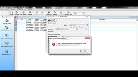 Sage V Gestion Commerciale Traitements Livraison Partielle