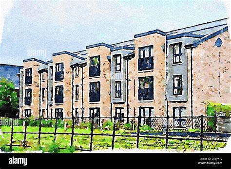 Luxury Rural Housing Development In Construction For Purchase Stock