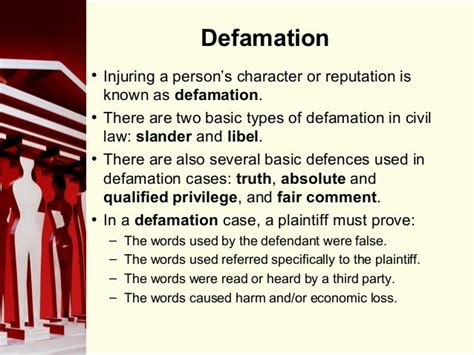 Negligence And Defamation