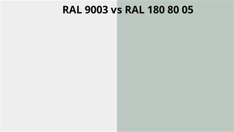 Ral 9003 Vs 180 80 05 Ral Colour Chart Uk