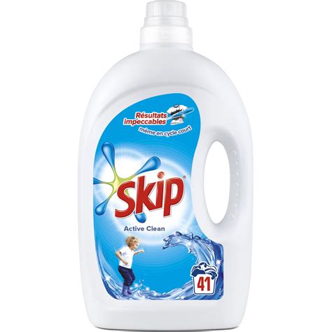 Skip Skip Lessive Liquide Dilu E Active Clean Lavages L Pas Cher