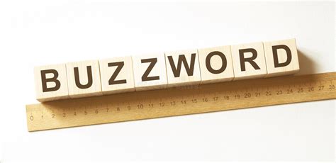 Word Buzzword Made With Wood Building Blocks Stock Photo Image Of