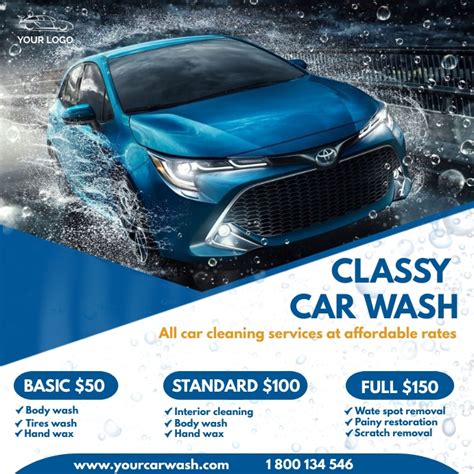 Car Wash Advert Post Template Postermywall
