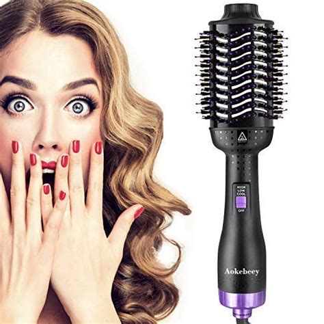 Aokebeey Hot Air Brush Hair Dryer Volumizer 5 In 1 Negative Ion Hair Blow Dryer Comb