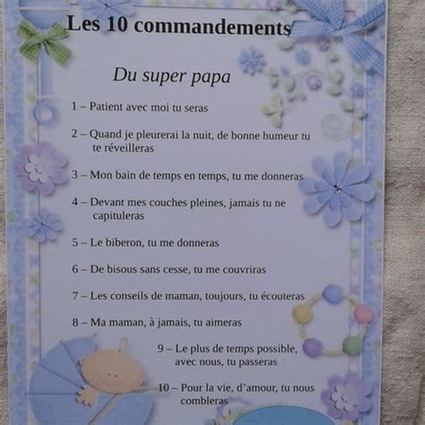 âge solide Peave les 10 commandements du futur papa à imprimer rester