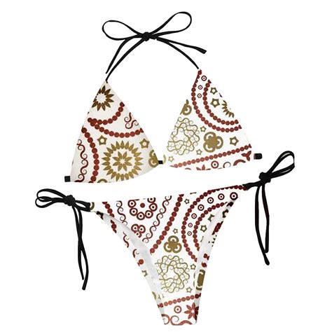 Thong Swimsuits For Women Beach Print Slim Bikini Women S Sexy Swimsuit