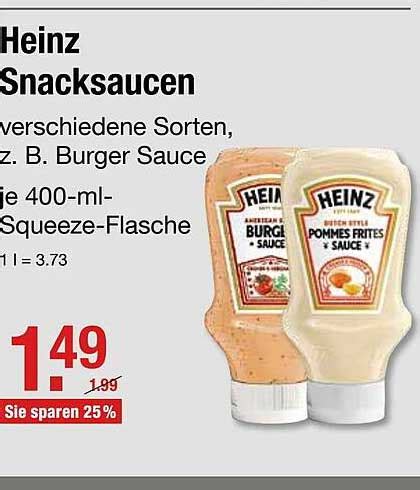 Heinz Snacksaucen Angebot Bei V Markt