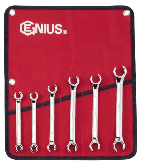 6 Piece Metric Flare Nut Wrench Set - Genius