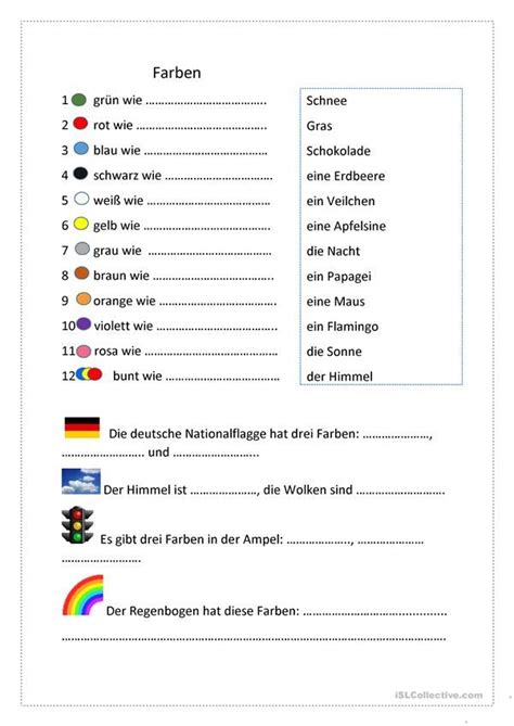 Farben Deutsch Lernen Deutsch Nachhilfe Deutsch