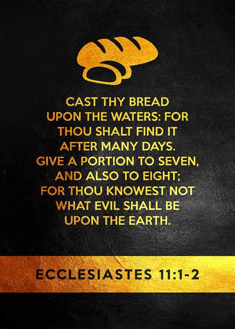 Ecclesiastes 11 1 2 Bible Verse Wall Art Digital Art By Bible Verse