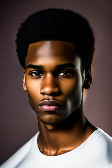 Lexica Portrait Of A 17 Year Old Black Guy Not Ugly Backward