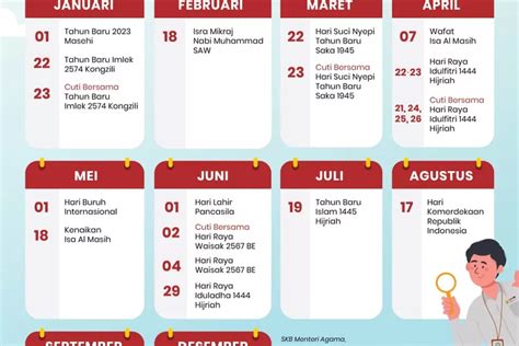 Daftar Lengkap Hari Libur Dan Cuti Bersama Tahun 2023 Mulai Januari Hingga Desember Kilat