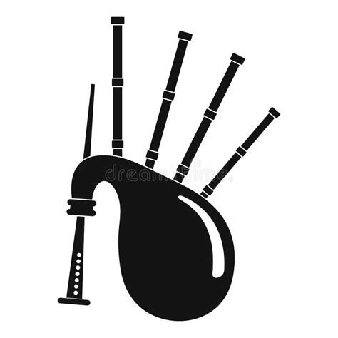 Scotland Bagpipes Icon Simple Style Stock Illustration Illustration