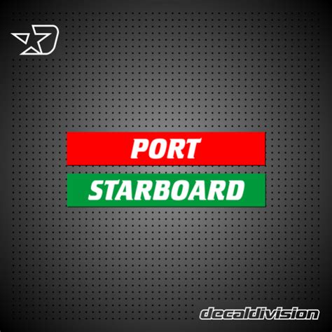 Port And Starboard Side Stickers