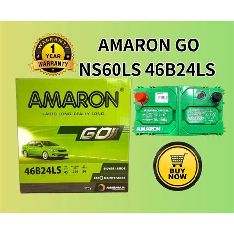 Amaron Battery NS60LS NS60 Car Battery Bateri NS60LS 46B24LS Bateri