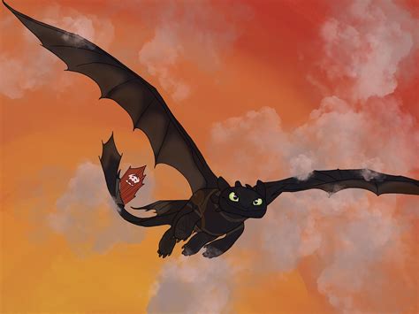 Night Fury Toothless Flying