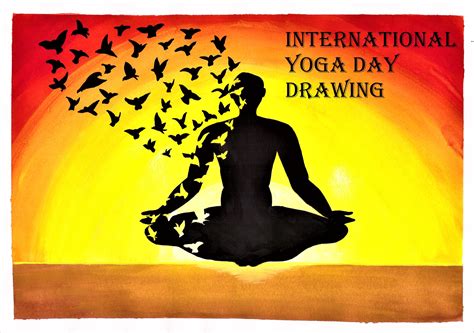 Yoga Day Drawing International Yoga Day Poster Drawing Ideas How To Draw Yoga Day Poster ...