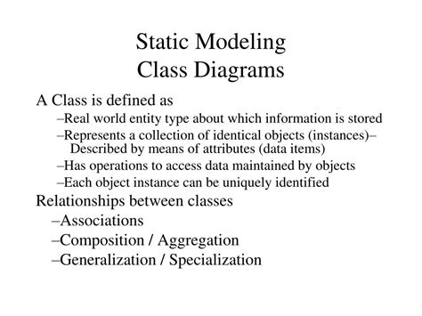 Ppt The Static Analysis Model Class Diagrams Powerpoint Presentation Id 6661718